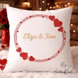 heart wreath embroidery frame romantic personalized design