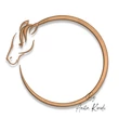 Horse monogram circle frame embroidery machine design
