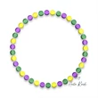 Mardi Gras bead circle embroidery frame