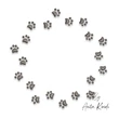 paw print circle embroidery design dog lover machine embroidery file