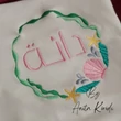 machine embroidery seashell