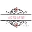 wedding monogram embroidery floral frame