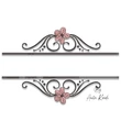 Wedding monogram frame embroidery design floral border