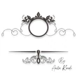 split monogram frame embroidery design personalised