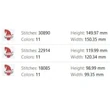 Christmas gnome embroidery design sizes and stitch counts