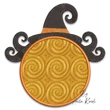 Halloween witch hat applique frame for personalized embroidery