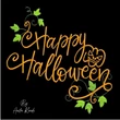 Happy Halloween pumpkin lettering machine embroidery design