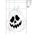 Scary pumpkin face embroidery design