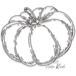 Pumpkin outline machine embroidery design