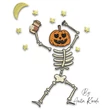 spooky skeleton embroidery
