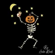 Halloween pumpkin skeleton machine embroidery design