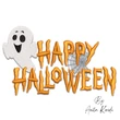 Happy Halloween Ghost Machine Embroidery Design