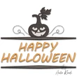 Happy Halloween pumpkin machine embroidery design