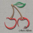 Cherry embroidery machine design