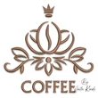 Coffee bean machine embroidery design