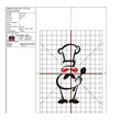 Funny chef with spoon embroidery machine design