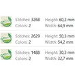 Green tea cup embroidery pattern for kitchen towels and aprons