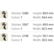 Hands silhouette parent child embroidery design
