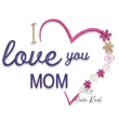I love you mom embroidery design heart flower mothers day machine embroidery file