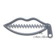 Zipper mouth machine embroidery design