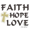 faith hope love embroidery design with cross