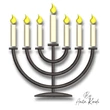 menorah embroidery design with candles