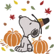 Snoopy autumn fill and outline design