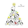 Snoopy Christmas tree fill and outline design