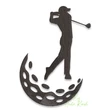 golf player silhouette embroidery design