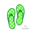 Flip Flops St.Patrick's Day Applique Embroidery Machin Design