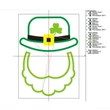 Beard St'Patricks Applique Embroidery Machine Design