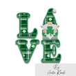 Love Clover Gnome Embroidery Machine Design