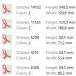 Breast Cancer Awareness satin stitch machine embroidery ribbon design