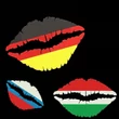 Flag lips machine embroidery design in national colors