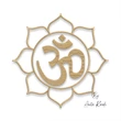 Om symbol embroidery design with lotus flower machine embroidery file