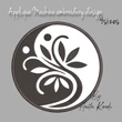 Yin Yang tree applique machine embroidery design