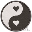 Yin Yang heart machine embroidery design