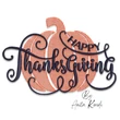 Happy Thanksgiving pumpkin machine embroidery design
