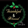 Thankful and Blessed wreath machine embroidery design