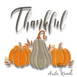 Thankful pumpkins fall machine embroidery design