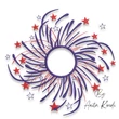 fireworks embroidery frame design