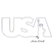 Patriotic USA applique machine embroidery file