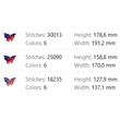 Patriotic American eagle machine embroidery design