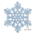 Detailed snowflake embroidery design featuring geometric winter patterns and elegant seasonal styling