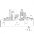 Miami skyline machine embroidery design