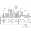 Minneapolis skyline machine embroidery design