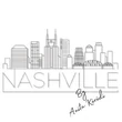 Nashville skyline embroidery design