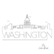 Washington DC skyline embroidery machine design