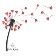 Dandelion hearts machine embroidery design
