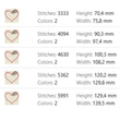 Wedding heart with rings embroidery design